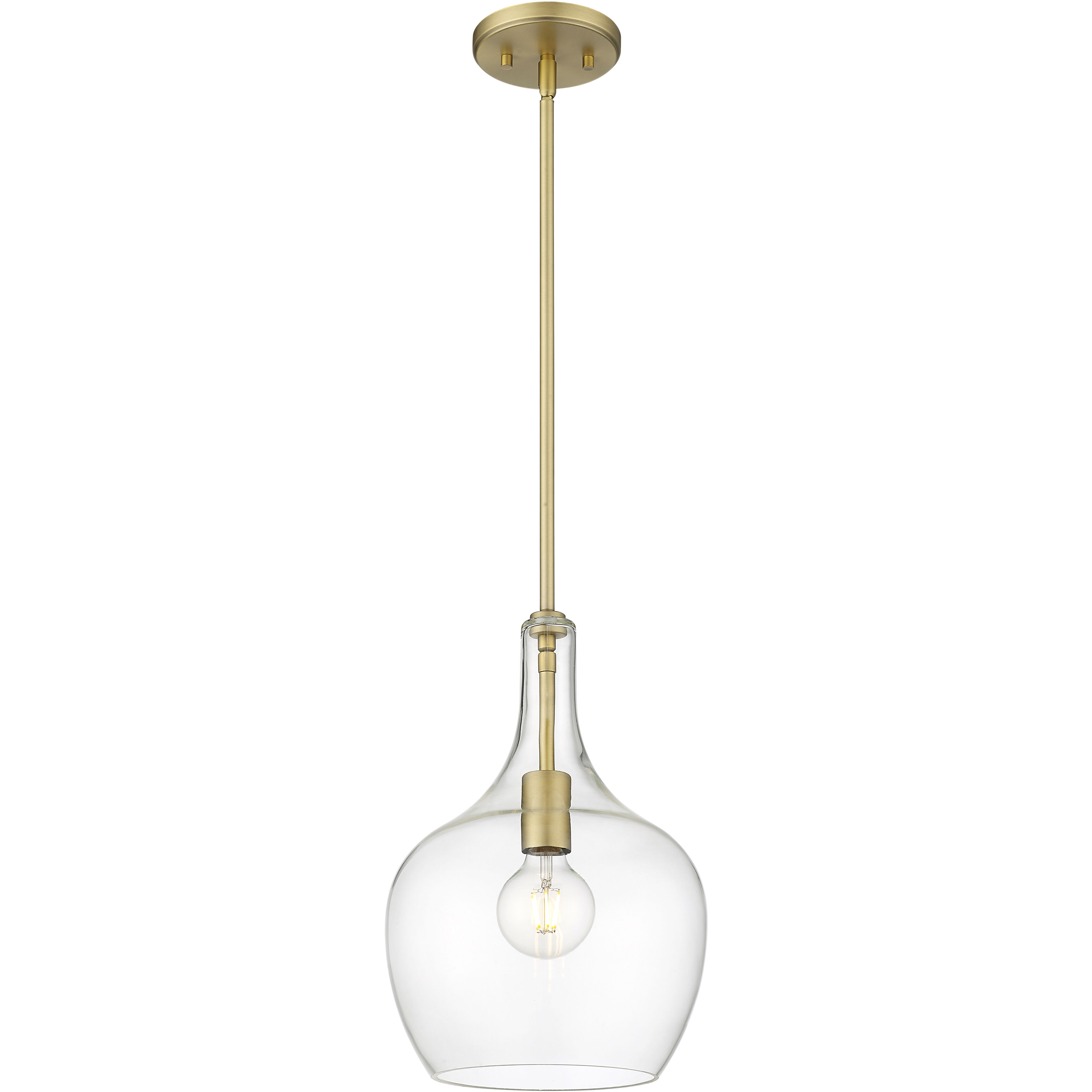 Lamara 1 Light 10 inch Vintage Brass Pendant Ceiling Light